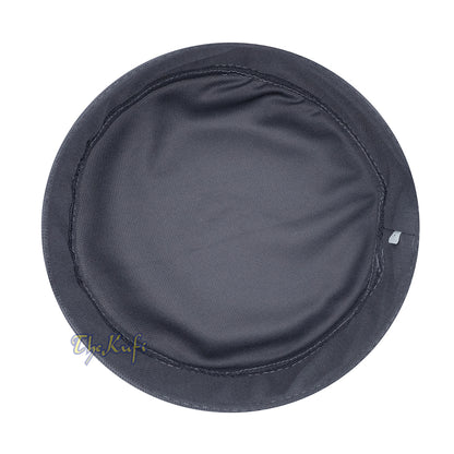 Dark Gray with Graphite Madun Vented Top Pliable Two-Color Round Kufi Hat