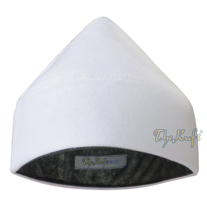 White Naqshibandi Sufi Taj Faux Felt Pointed Kufi Hat