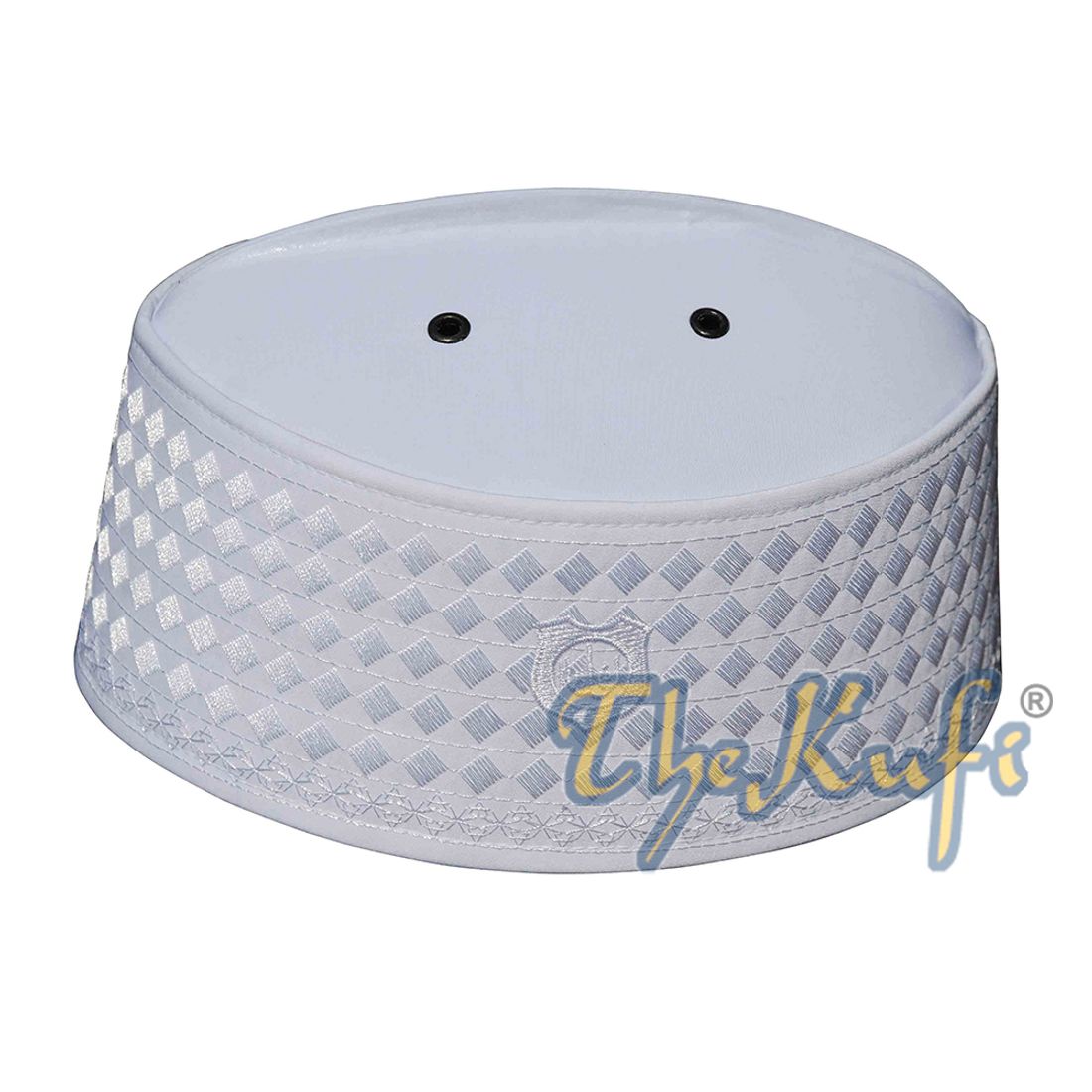 Exclusive Handcrafted White Rigid Embroidered Kufi