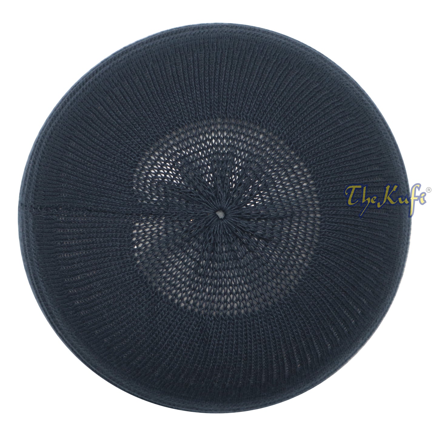 Extra Dark Blue Cotton Stretch-Knit Kufi Hat Skull Cap