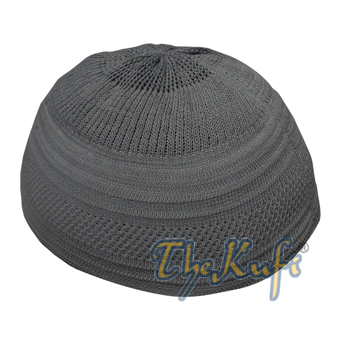 Dark Gray Cotton Stretch-knit Kufi Hat Skull Cap Topi Beanie