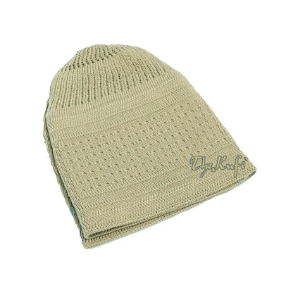 Khaki Cotton Stretch-Knit Style Kufi Hat Beanie Skull Cap