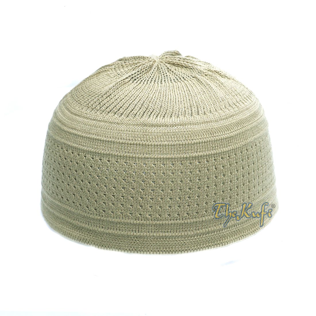 Khaki Cotton Stretch-knit Style Kufi Hat Beanie Skull Cap
