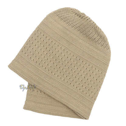 Buy 1 Get 1 Free! Light Olive Green Cotton Stretch-Knit Kufi Hat Prayer Skull Cap Taqiyah Takke