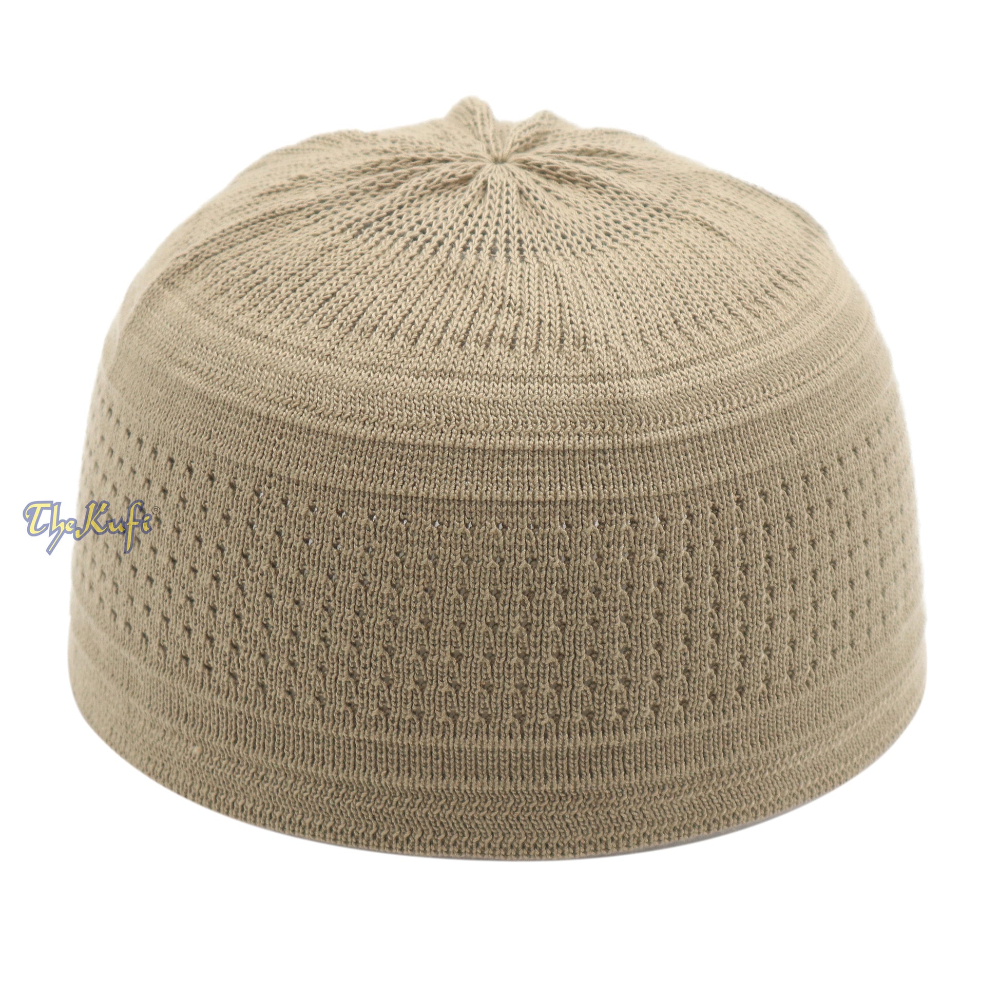 Buy 1 Get 1 Free! Light Olive Green Cotton Stretch-Knit Kufi Hat Prayer Skull Cap Taqiyah Takke