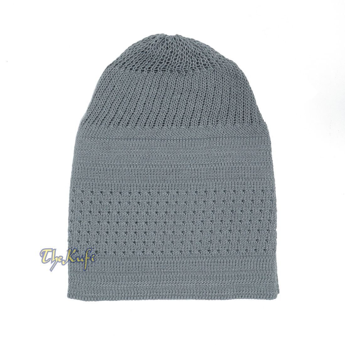 Gray Cotton stretch-Knit Material Kufi Hat Comfortable Skull Cap