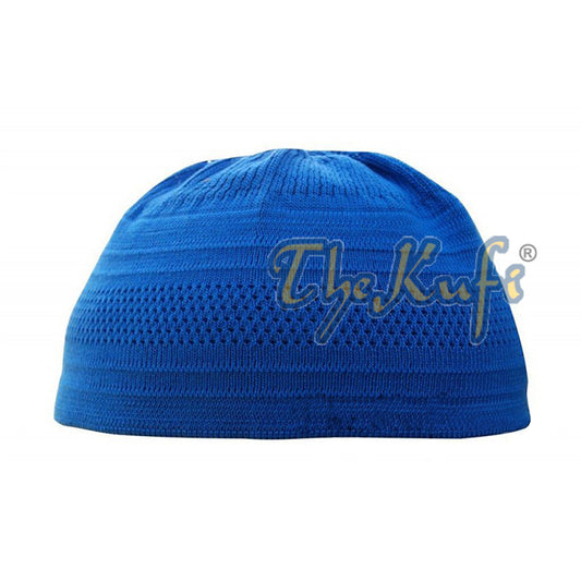 Royal Blue Cotton Stretch-knit One-size Kufi