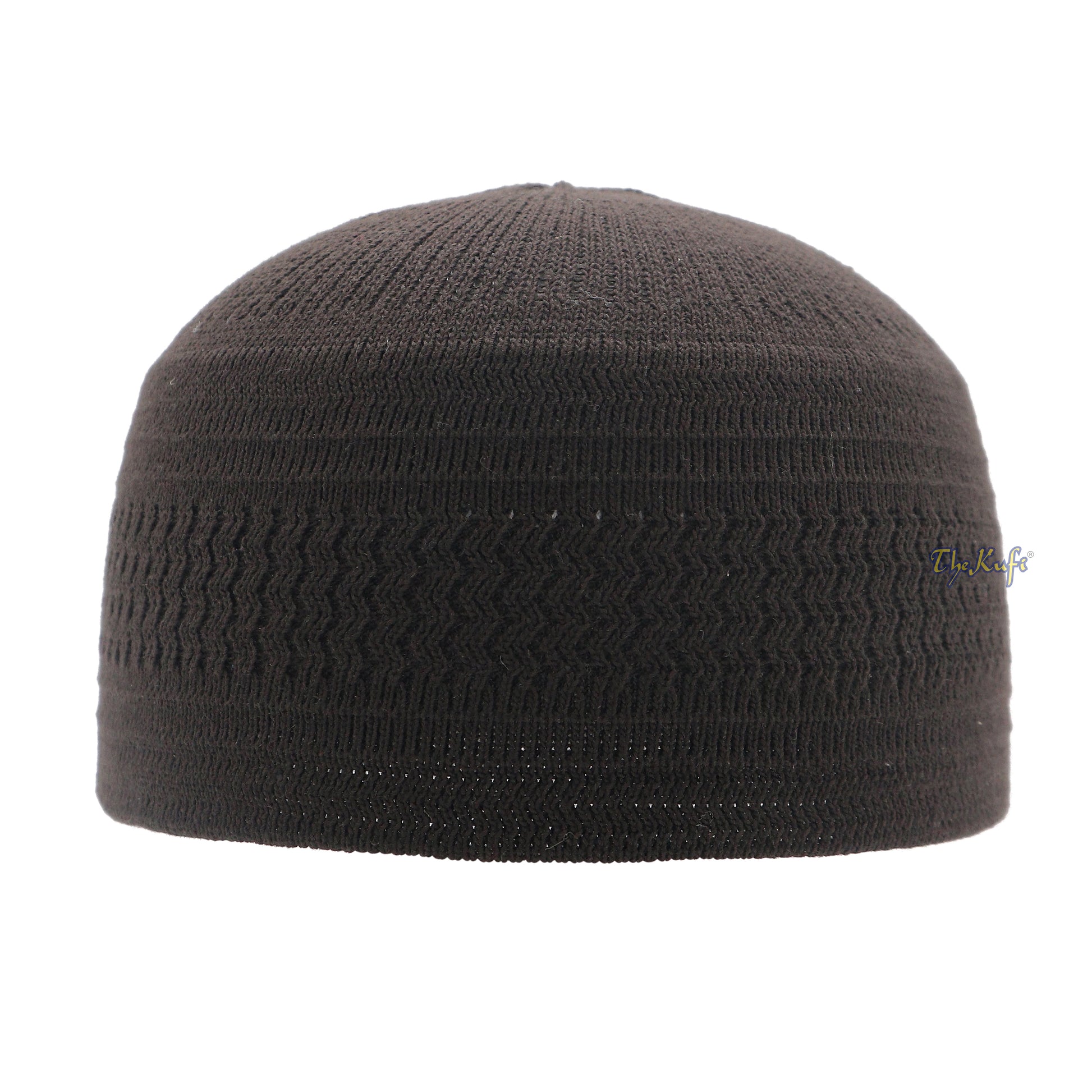 Extra Dark Brown Cotton Stretch-Knit One-Size Kufi