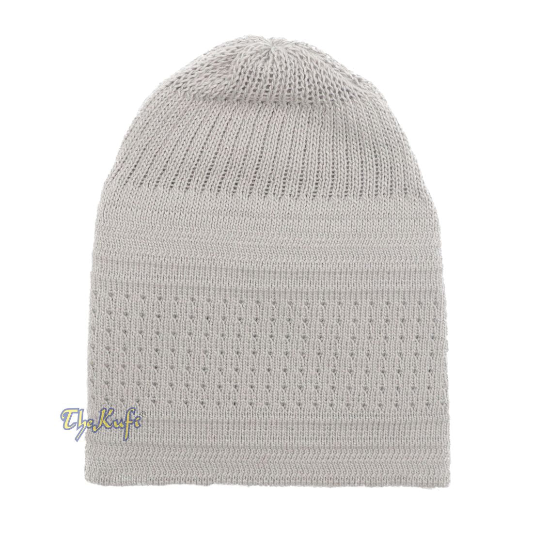 Perak Grey Cotton Stretch-Knit Material Kufi Hat Beanie Cap