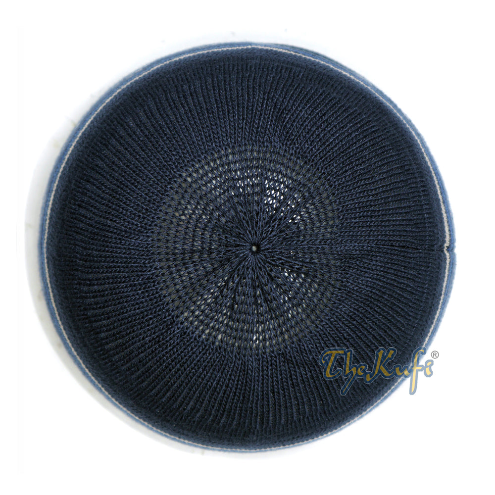 Beanie Topi Tengkorak Topi Kufi Zigzag Kelabu Gelap Bertali Regang