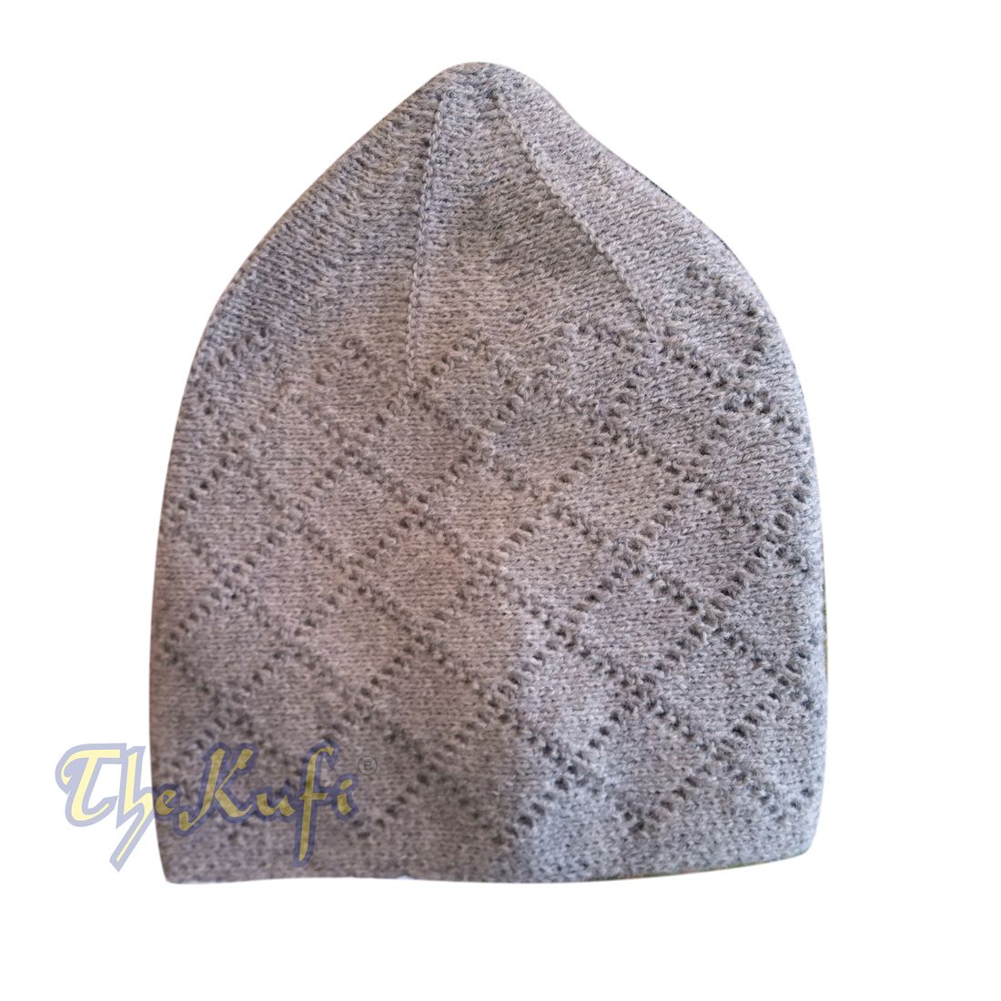 Skull Cap Kufi for Winter – Gray Acrylic 2-3mm Thick Turkish Prayer Hat