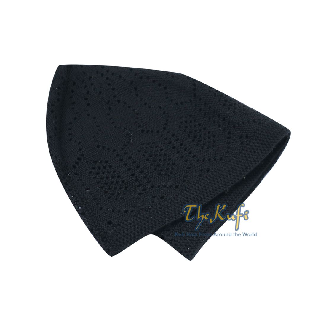 Black Kufi Cotton Turkish-style Hat Taqiyah Kofia Prayer Cap