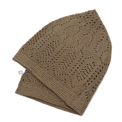 Mesin Kapas Coklat Knit Kufi Turki Kerja Terbuka