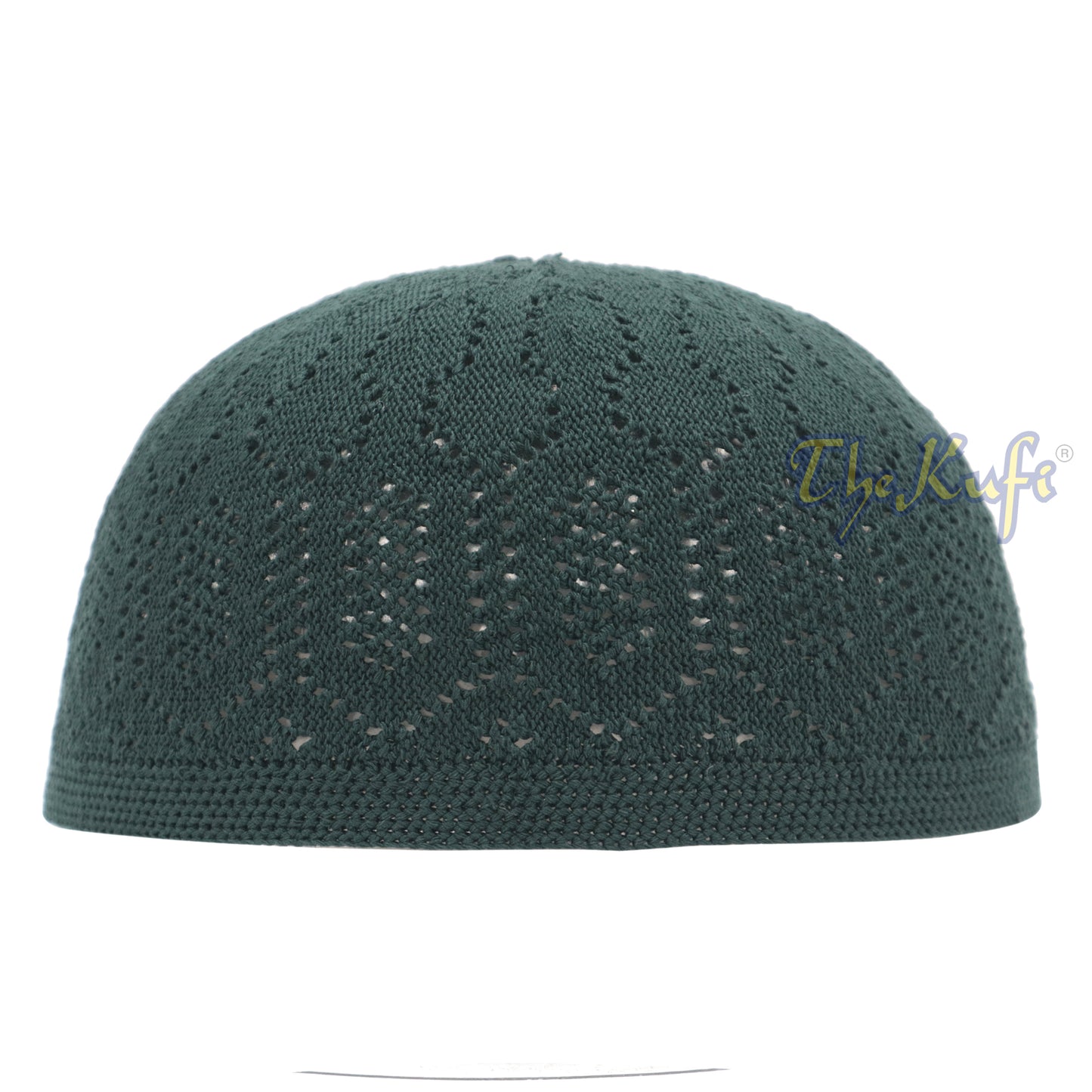 Topi Tengkorak Kufi Turki Terbuka Kapas Takke Hijau Tua