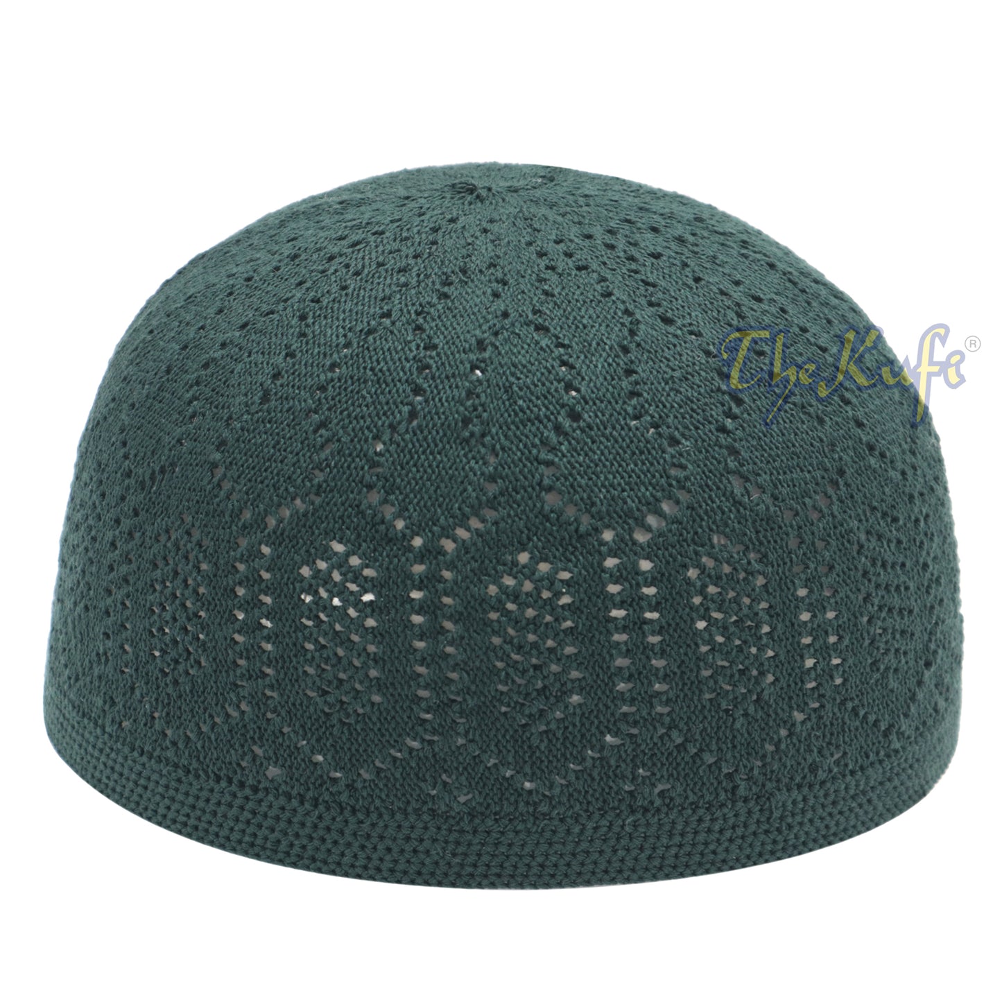 Topi Tengkorak Kufi Turki Terbuka Kapas Takke Hijau Tua