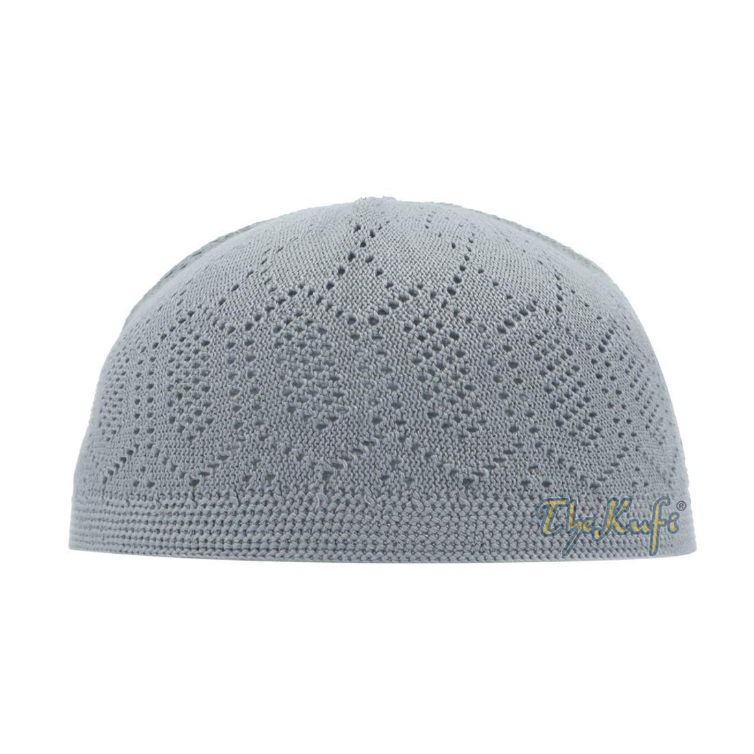 Hat Gray Cotton Open-work Thin Turkish Kufi Taqiyah Head Cap