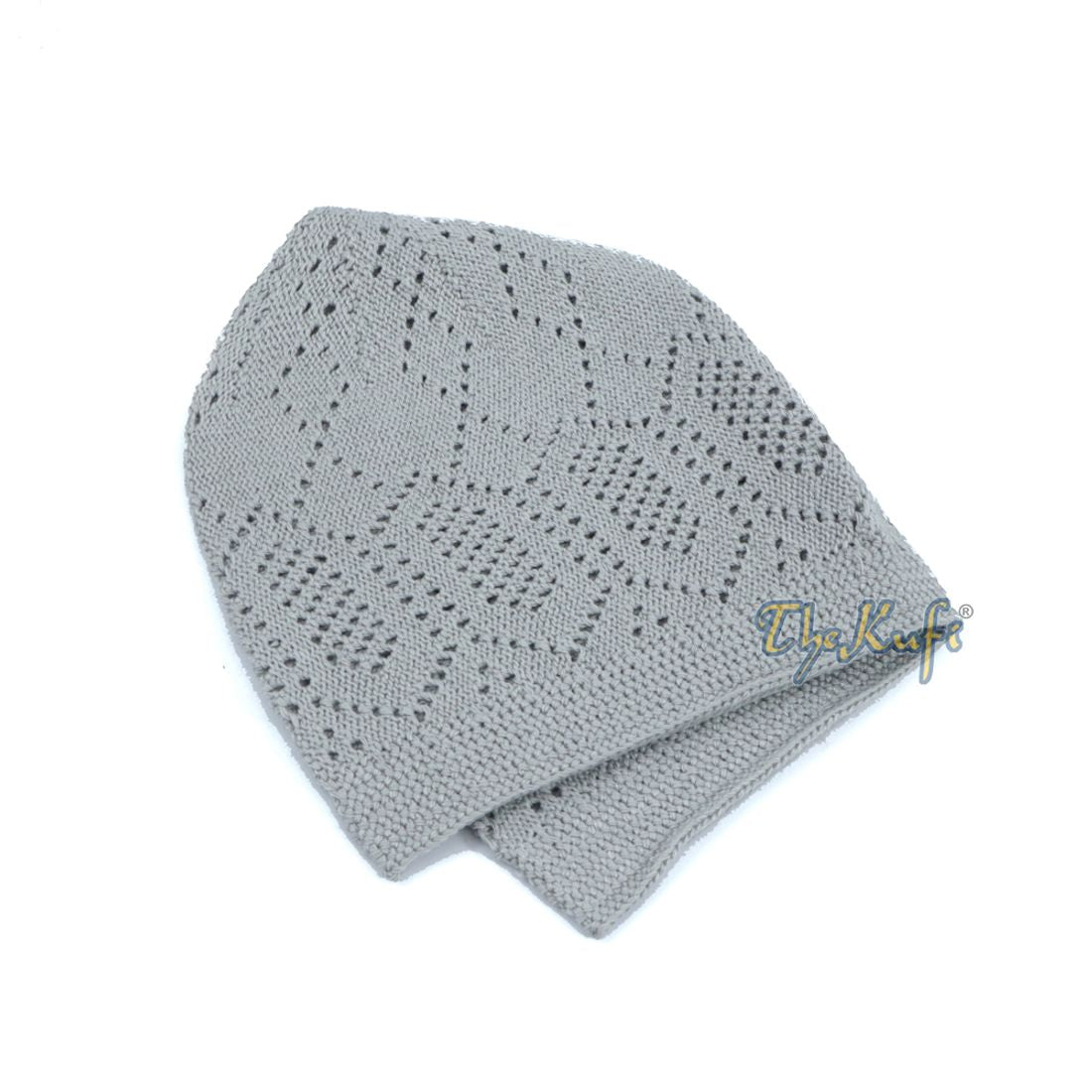 Hat Gray Cotton Open-work Thin Turkish Kufi Taqiyah Head Cap
