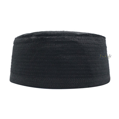 Muslim Prayer Bani Hasyim Black Velveteen Kufi Hat