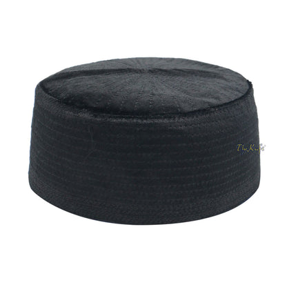 Muslim Prayer Bani Hasyim Black Velveteen Kufi Hat