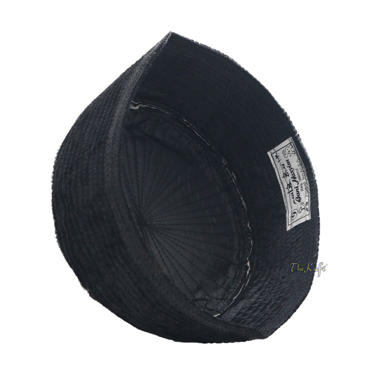 Muslim Prayer Bani Hasyim Black Velveteen Kufi Hat