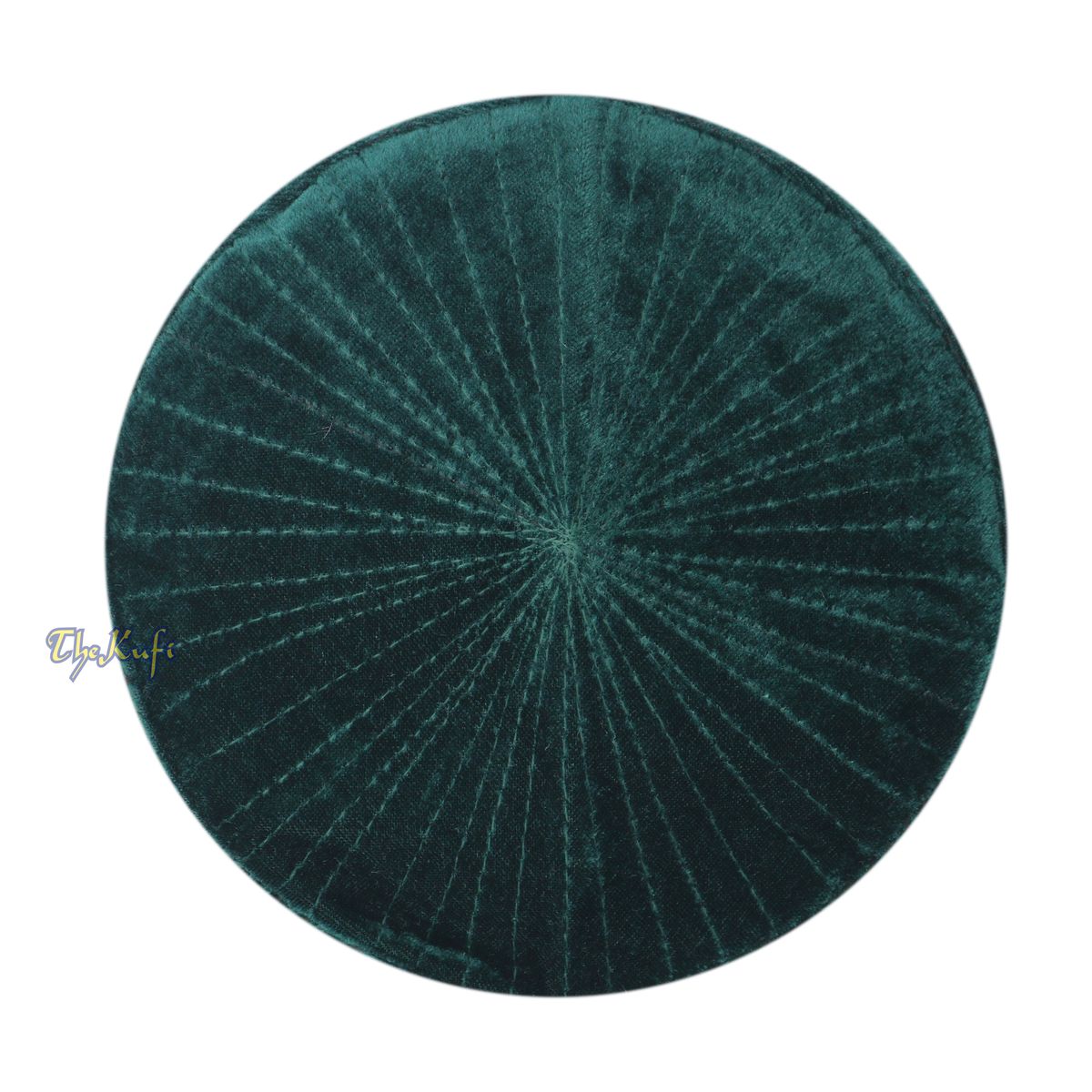 Muslim Prayer Bani Hasyim Dark Green Velveteen Kufi Hat