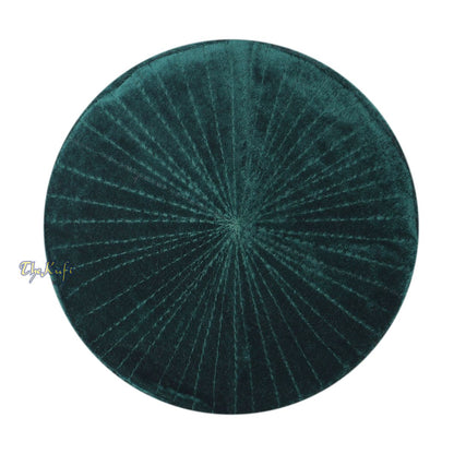 Muslim Prayer Bani Hasyim Dark Green Velveteen Kufi Hat