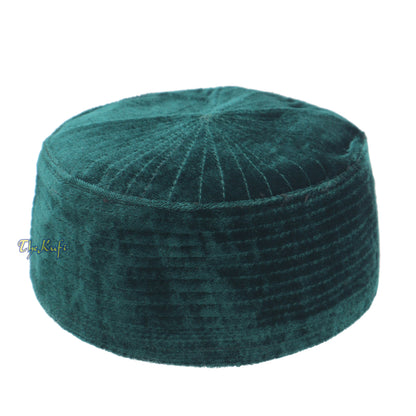 Doa Muslim Bani Hasyim Topi Kufi Beludru Hijau Tua