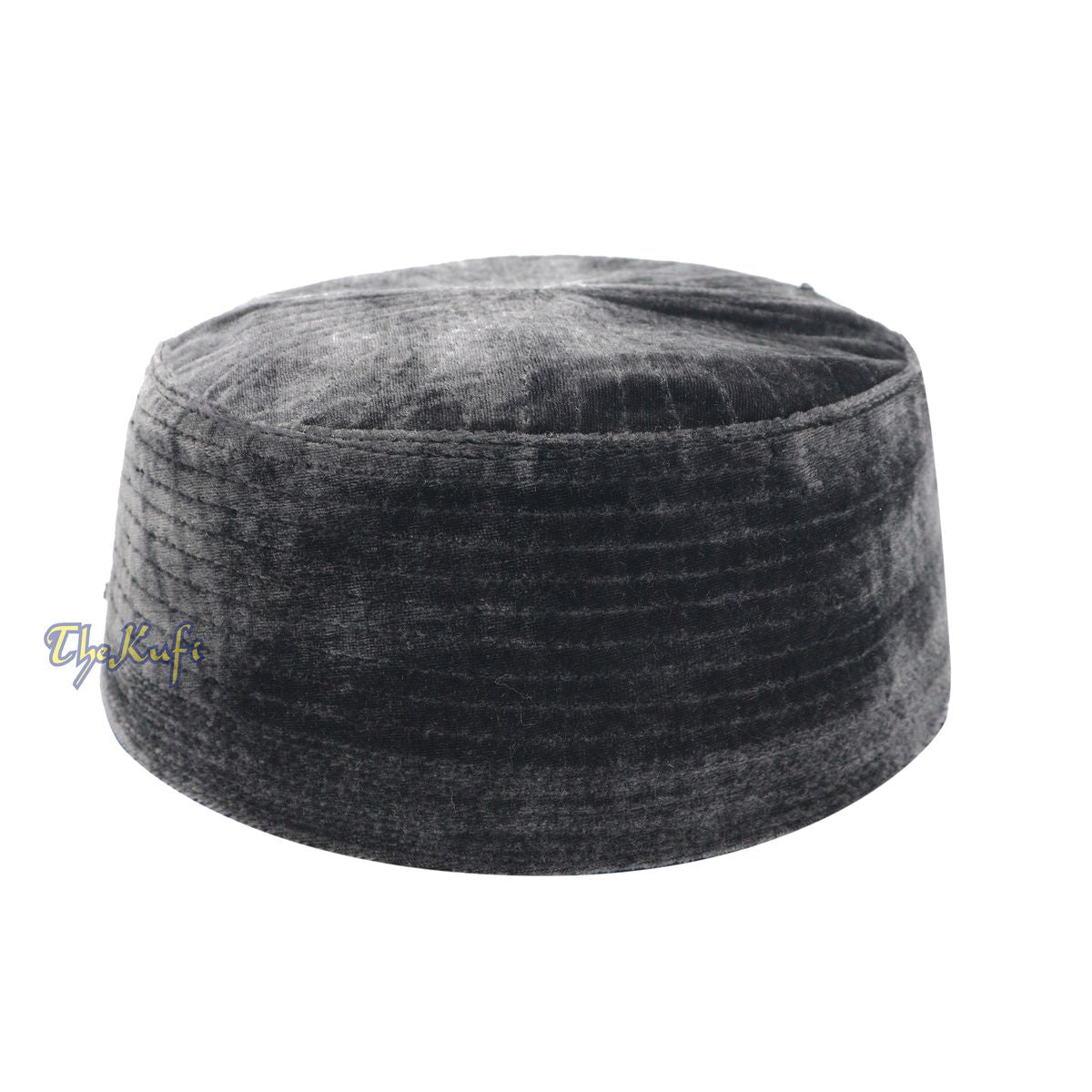 Muslim Prayer Bani Hasyim Gray Velveteen Kufi Hat