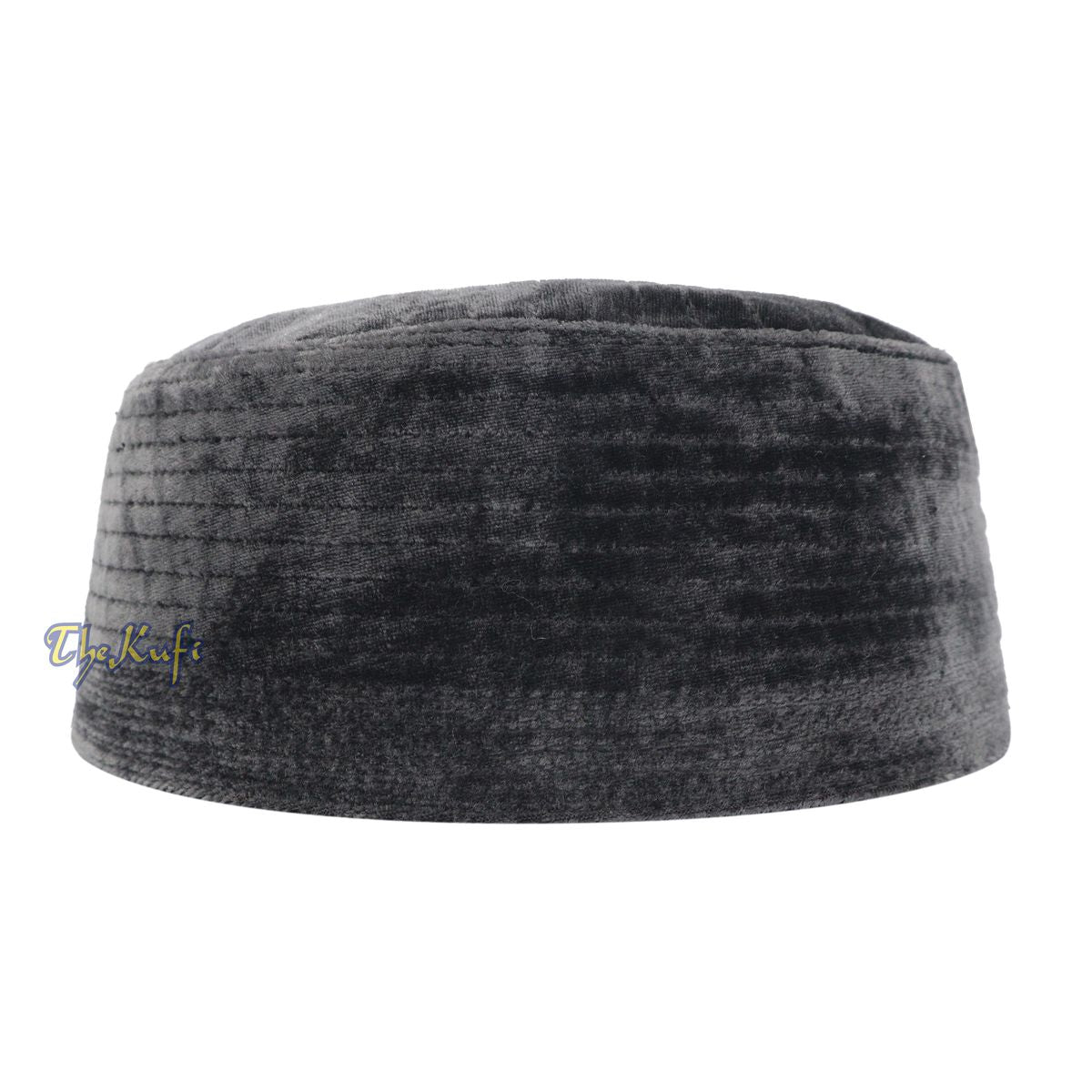 Muslim Prayer Bani Hasyim Gray Velveteen Kufi Hat