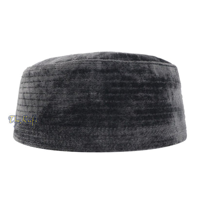 Muslim Prayer Bani Hasyim Gray Velveteen Kufi Hat