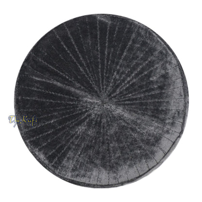 Muslim Prayer Bani Hasyim Gray Velveteen Kufi Hat
