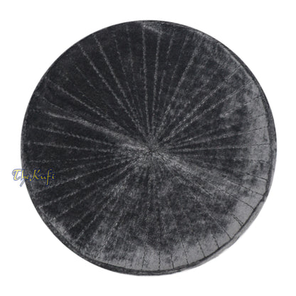 Muslim Prayer Bani Hasyim Gray Velveteen Kufi Hat