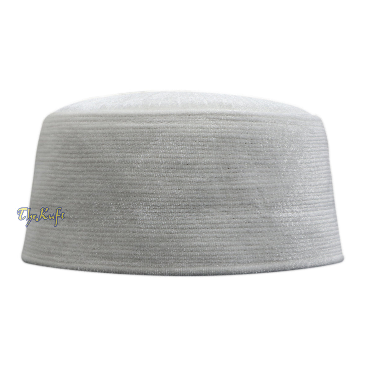 Hat Ridgit White Velvet Kufi Hat - Premium Quality Handmade Rigid Islamic Kufi Ha ...