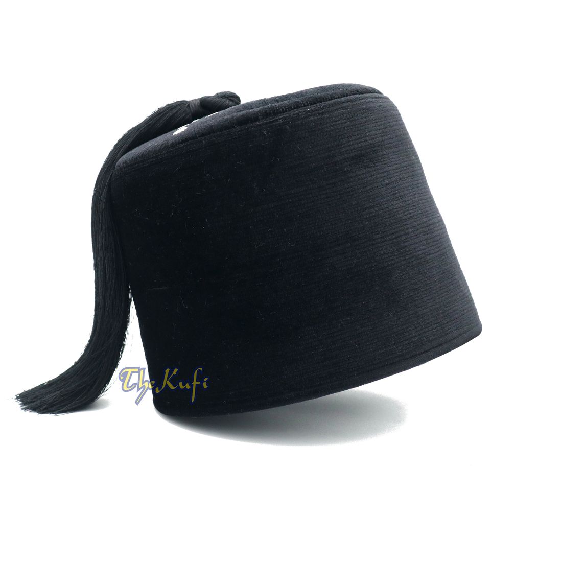 Tall BLACK Velvet Fez – Premium Moorish Moroccan Style Hat with Black Tassel