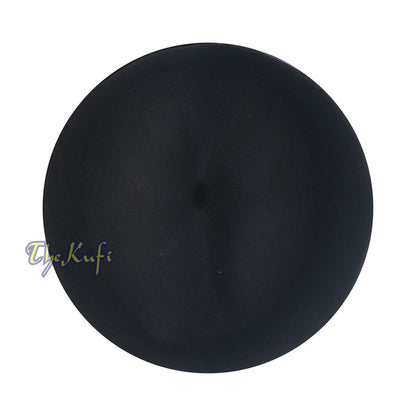 Black Felt Wool Fez Hat with Tip Kufi Prayer Cap