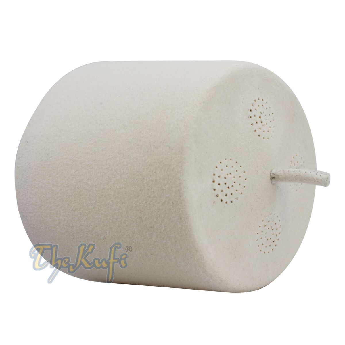 Tall White Fez Tradition Felt Perforated Tarboosh with Stem