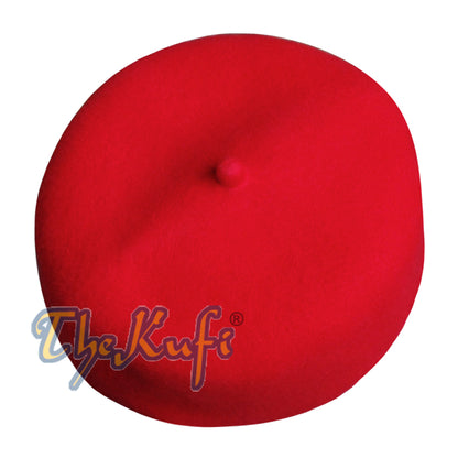Fez Kufi dari Kain Felt Australia Merah Berkualitas Tinggi dengan Ujung