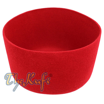 Unique High Quality Red Fine Australian Felt Fez Kufi With Tip