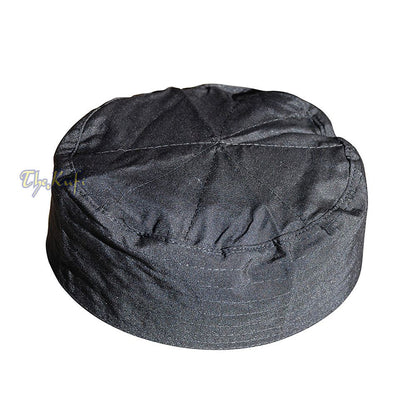 Buy 1 Get 1 Free! Black Flat Turkish Simple Stitch Design Cloth Kufi Namaz Cap