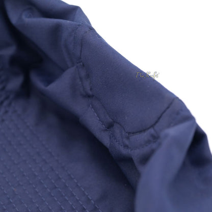 Dark Blue Fabric Ijazi Pleated-Top Cotton Kufi Hat