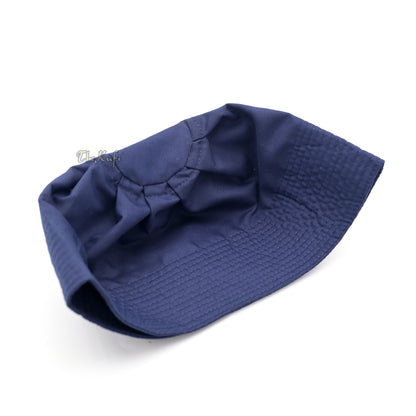 Topi Kufi Katun Ijazi Berlipit Kain Biru Tua