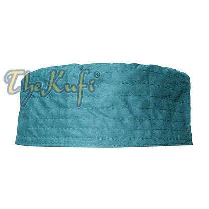 Buy 1 Get 1 Free! Dark Green Turkish Plain Flat Top Fabric Kufis