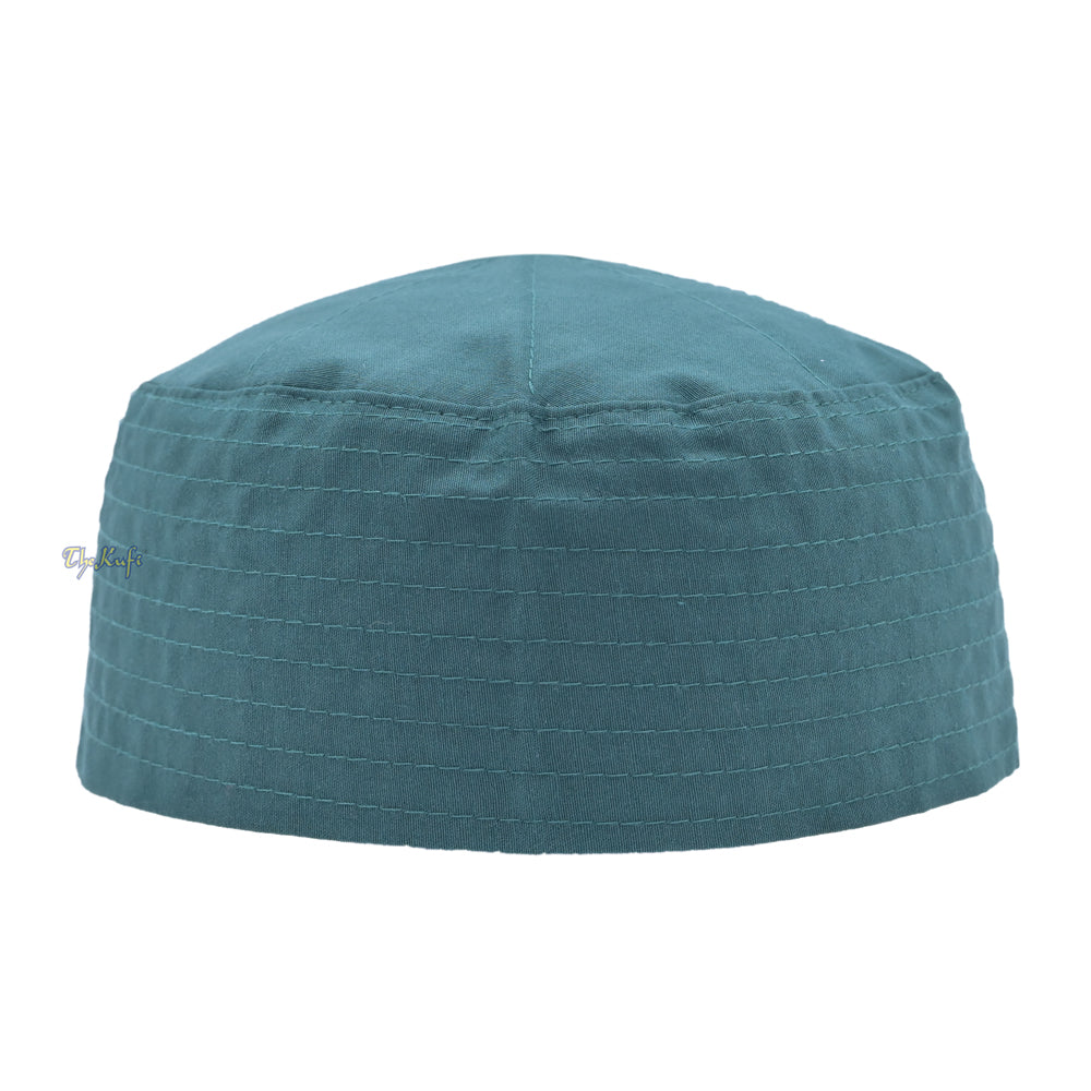 Kufi Kain Flat Top Polos Turki Hijau Tua