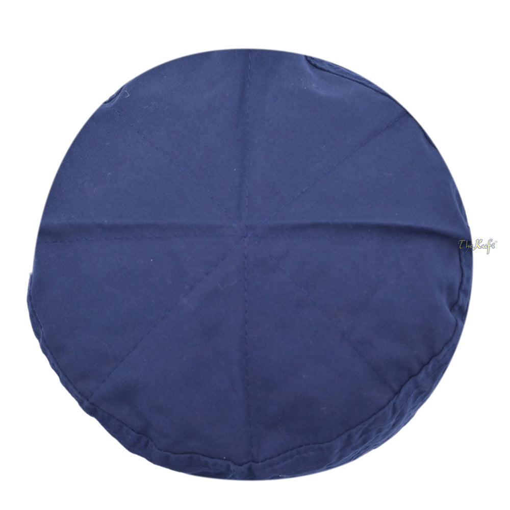 Dark Blue Turkish Plain Flat Top Fabric Kufis