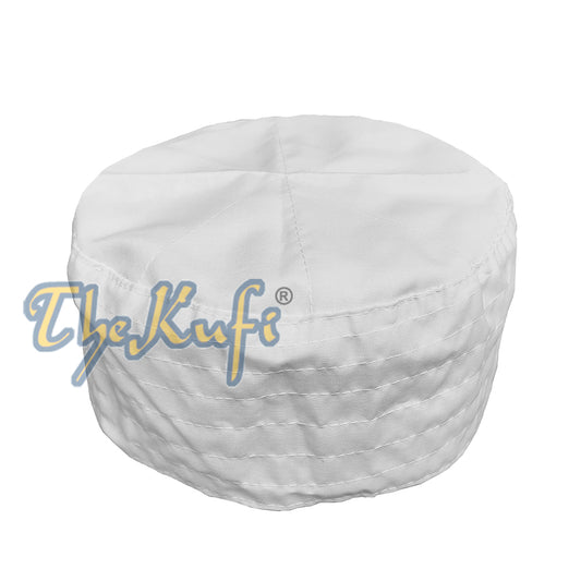 Kufi Fabrik Atas Rata Putih Polos Turki