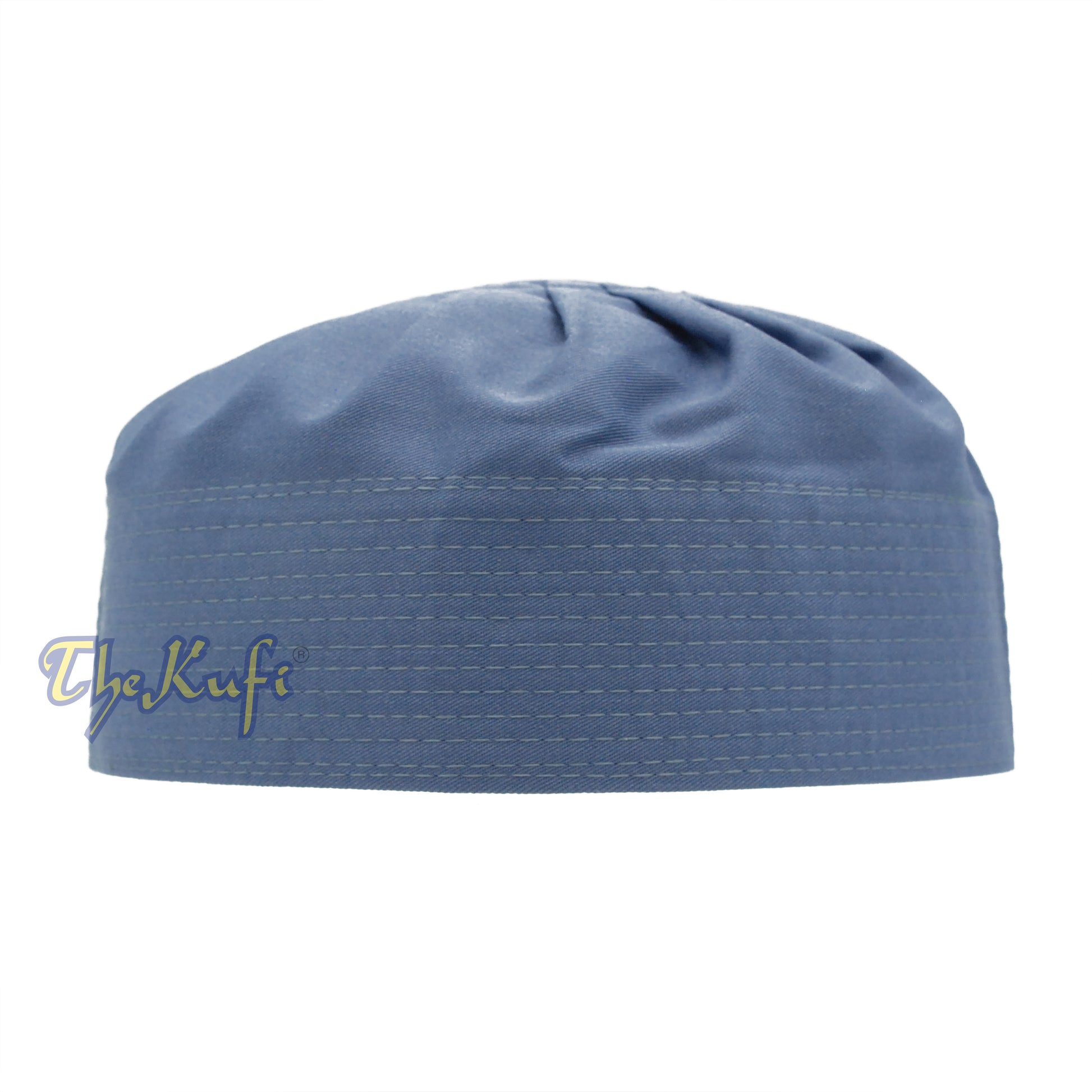 Pigeon Blue Pleated Top Kufi Hats