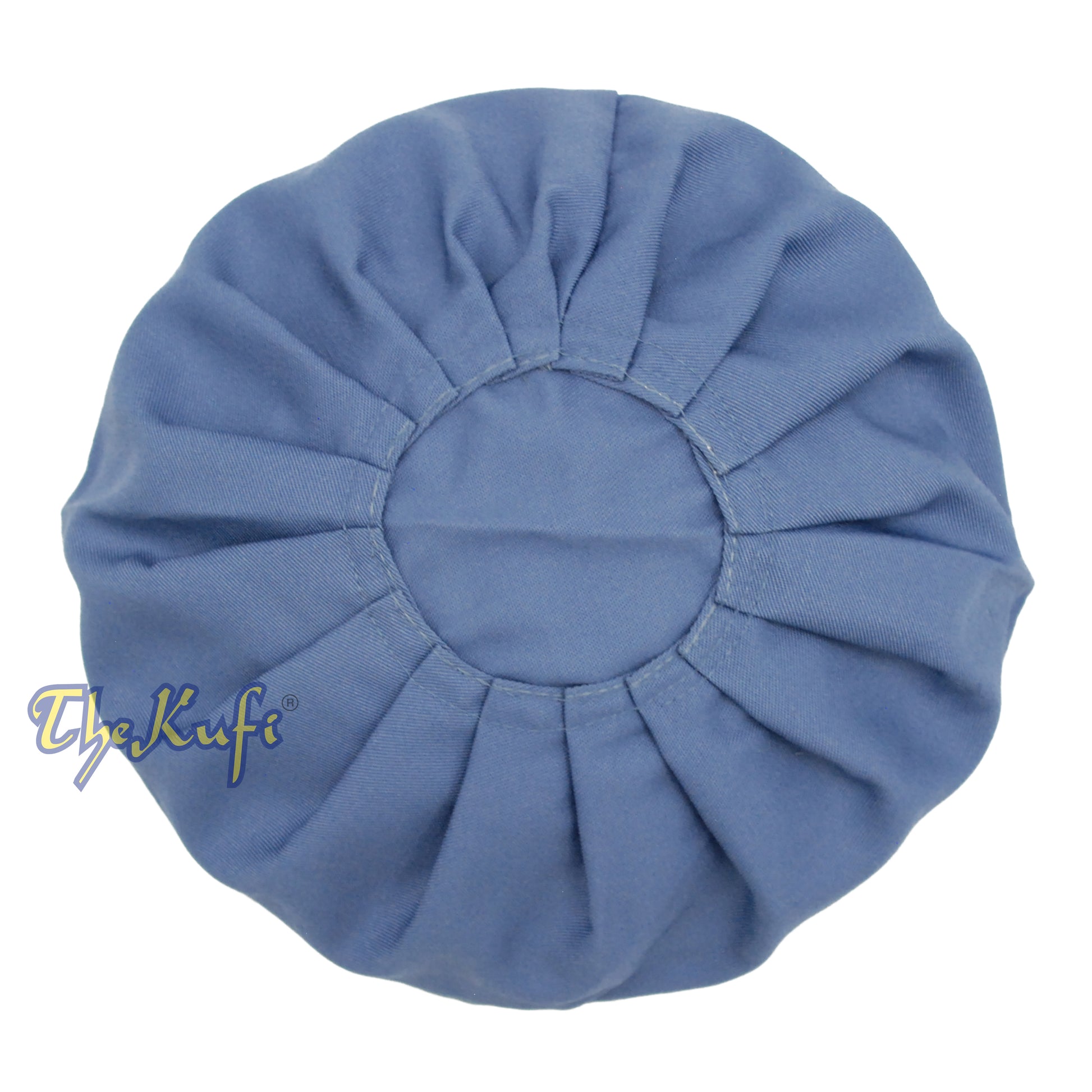 Pigeon Blue Pleated Top Kufi Hats