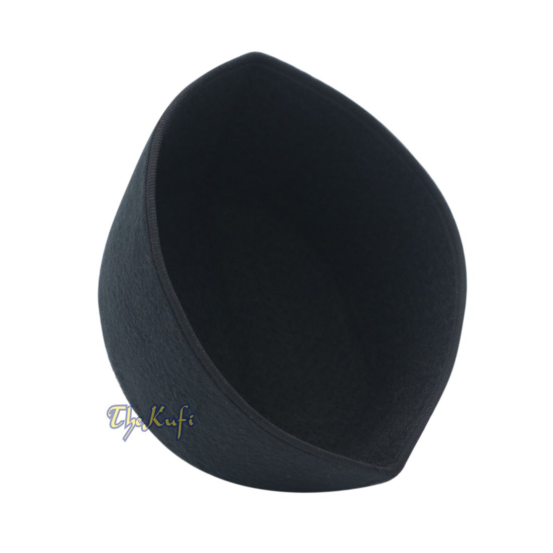 Handmade Black Fez-style Kufi Crown with Tip
