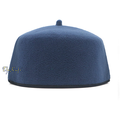 Dark Blue Fez-Style Kufi With Tip