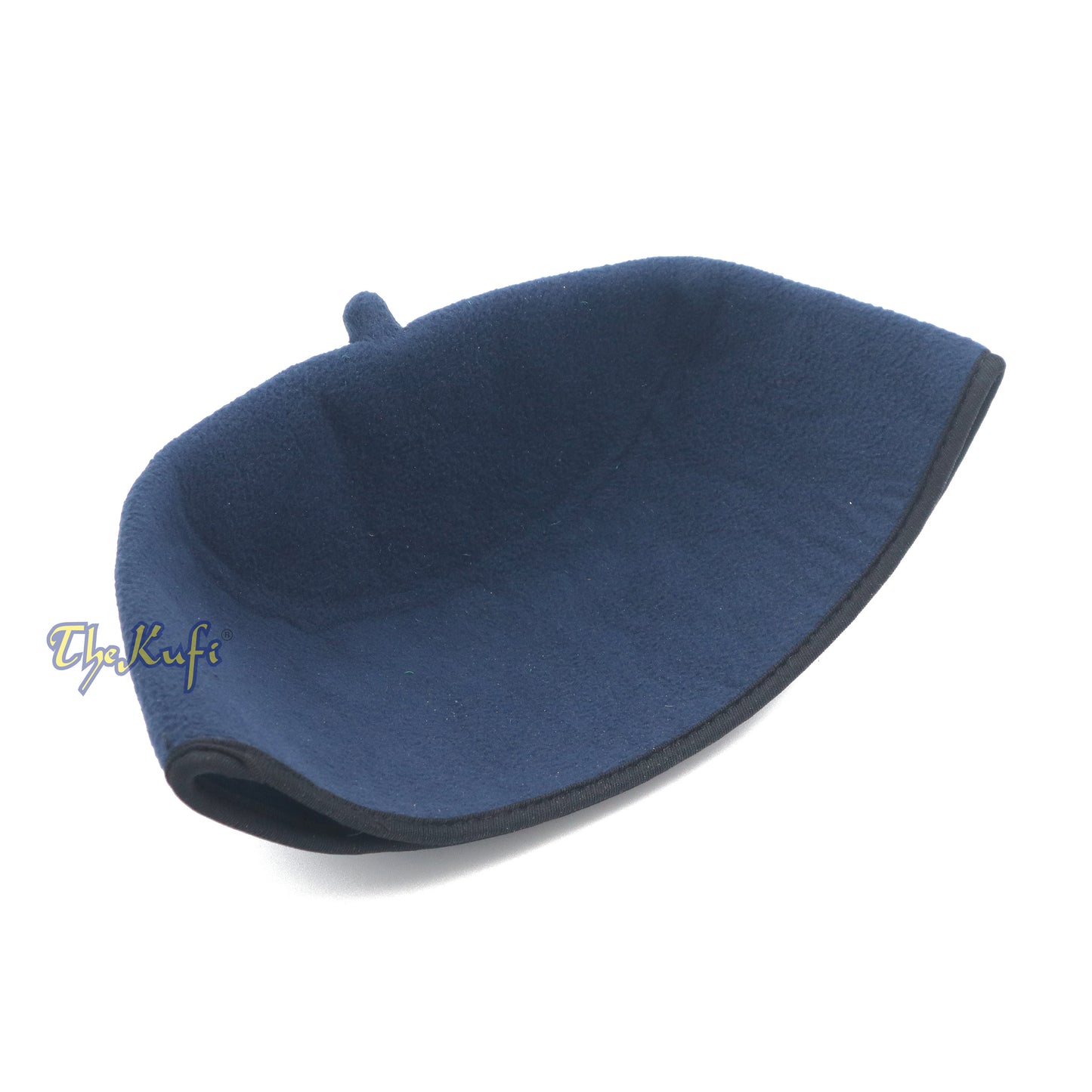 Kufi gaya Fez Biru Tua dengan Petua